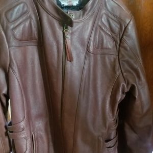 Womens heavy duty  genuine leather Harley Davidson coat